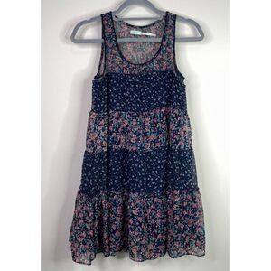 UO Urban Outfitters Kimchi Blue Boho Y2K Floral Tiered Dress Women's Size XS